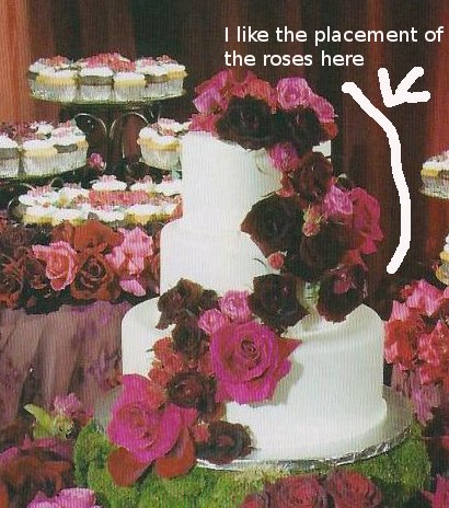 flowers on cake